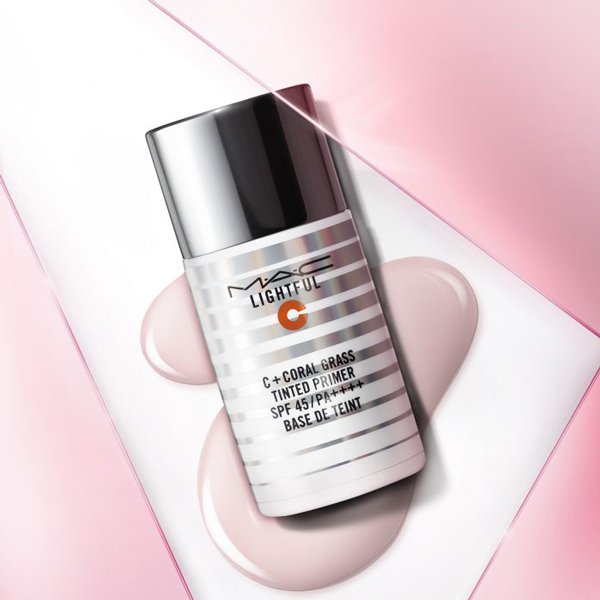 M.A.C Lightful C+ Coral Grass Tinted Primer 瞬效亮白防曬妝前亮色霜 | 如何打造素顏妝