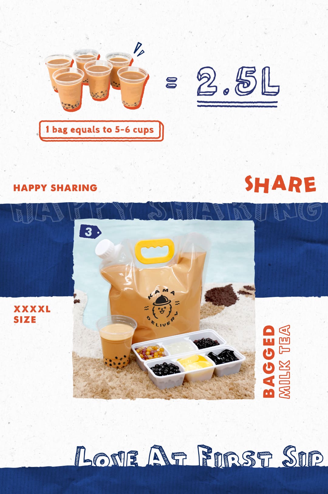 Bagged Milk Tea | Catering Drink | Kama Delivery
