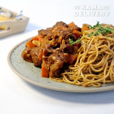 紅酒牛肋條燴意大利粉｜單點到會意粉｜Kama Delivery