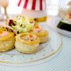 Clear Polka-Dot Round Plates with Gold Rim | Catering Party Supply| Kama Delivery