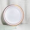 Golden-Edged Pink Plates | Catering Party Supply| Kama Delivery