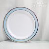 Light Blue Round Plate with Gold Rim | Catering Party Supply| Kama Delivery