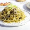Fried Linguine with Olive Oil, Black Truffle & Mushroom| À La Carte Vegetarian Pasta for Catering | Kama Delivery