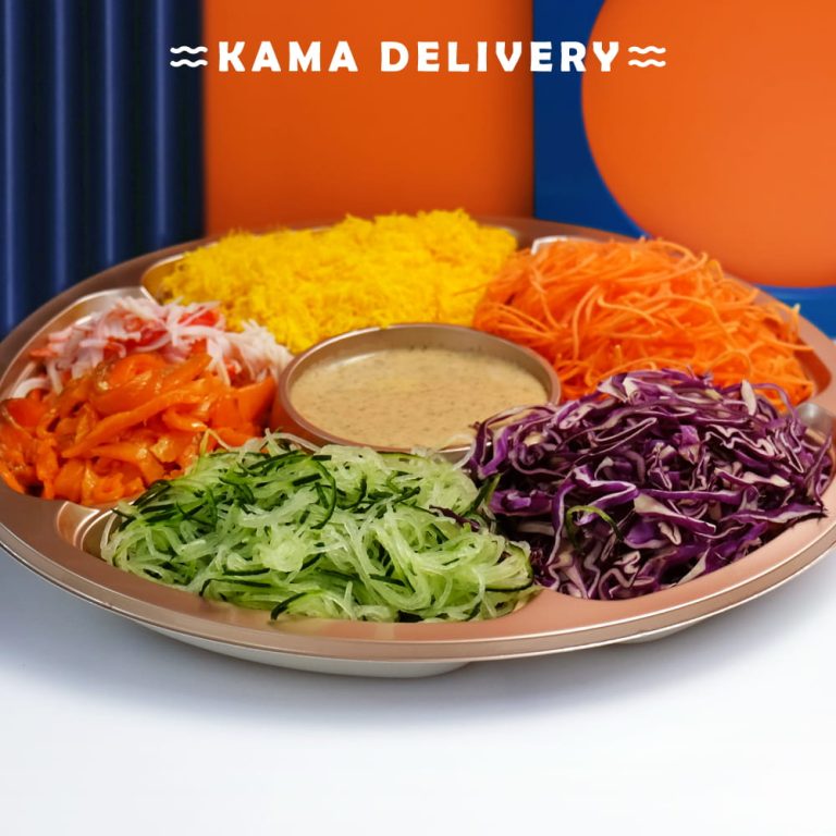 Kama六寶撈起配紫菜胡麻醬｜單點外賣沙律｜Kama Delivery