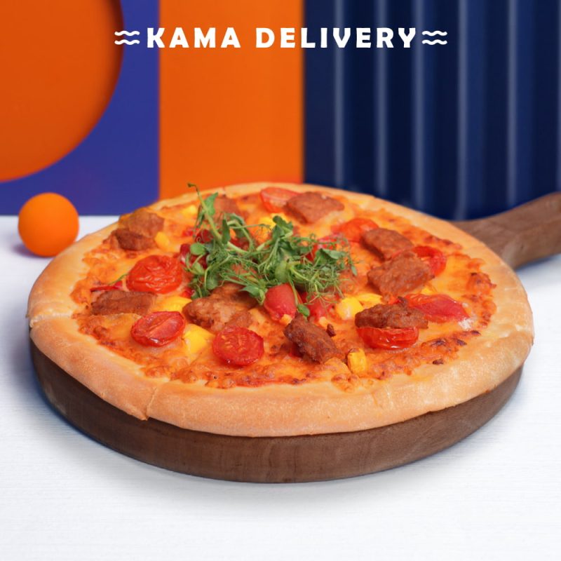 田園新餐肉蕃茄薄餅｜單點外賣素食｜Kama Delivery