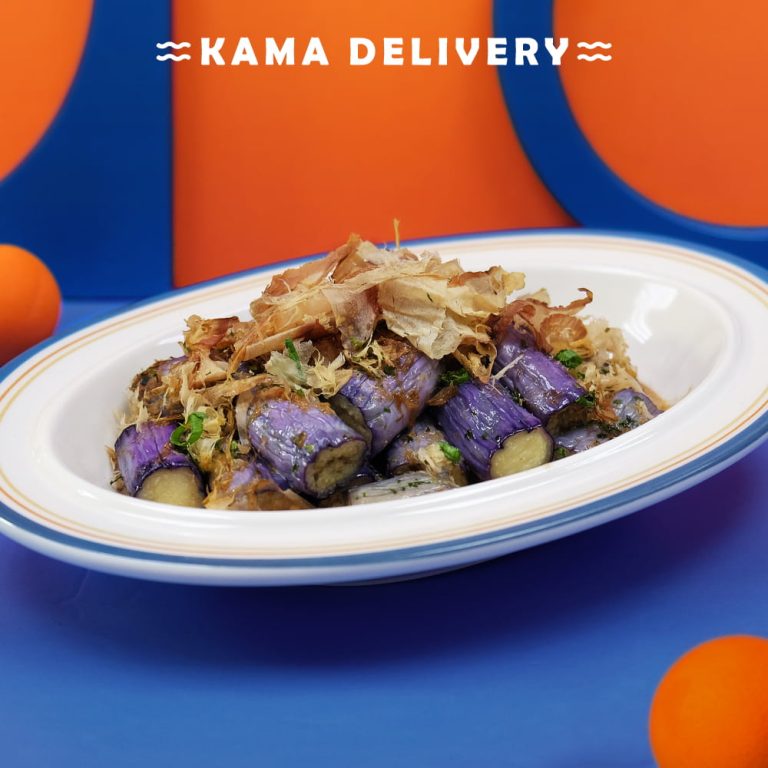 日式木魚胡麻醬茄子｜單點到會沙律｜Kama Delivery