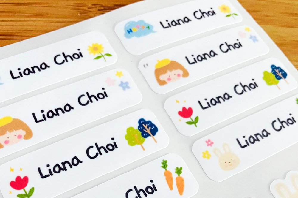 小學開學用品 | 姓名貼可以張貼於各種個人物品上