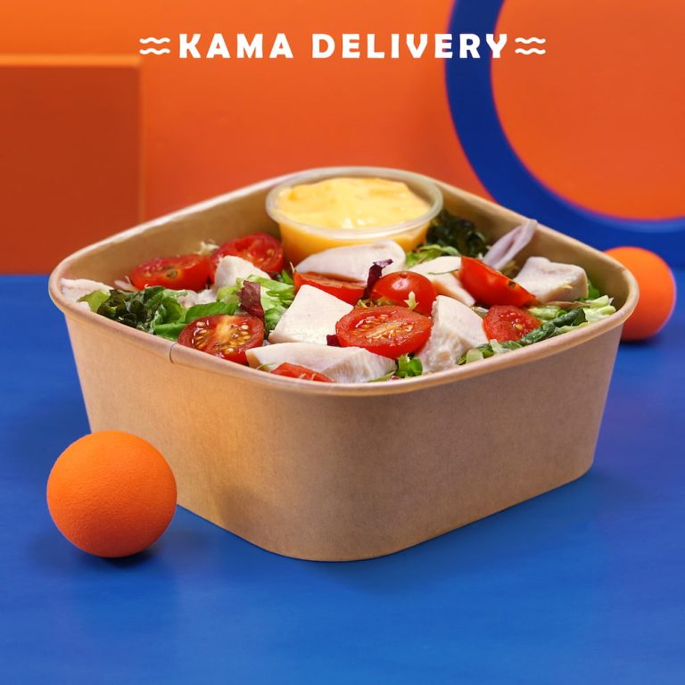 慢煮雞胸配芒果乳酪醬沙律｜單點到會沙律｜Kama Delivery