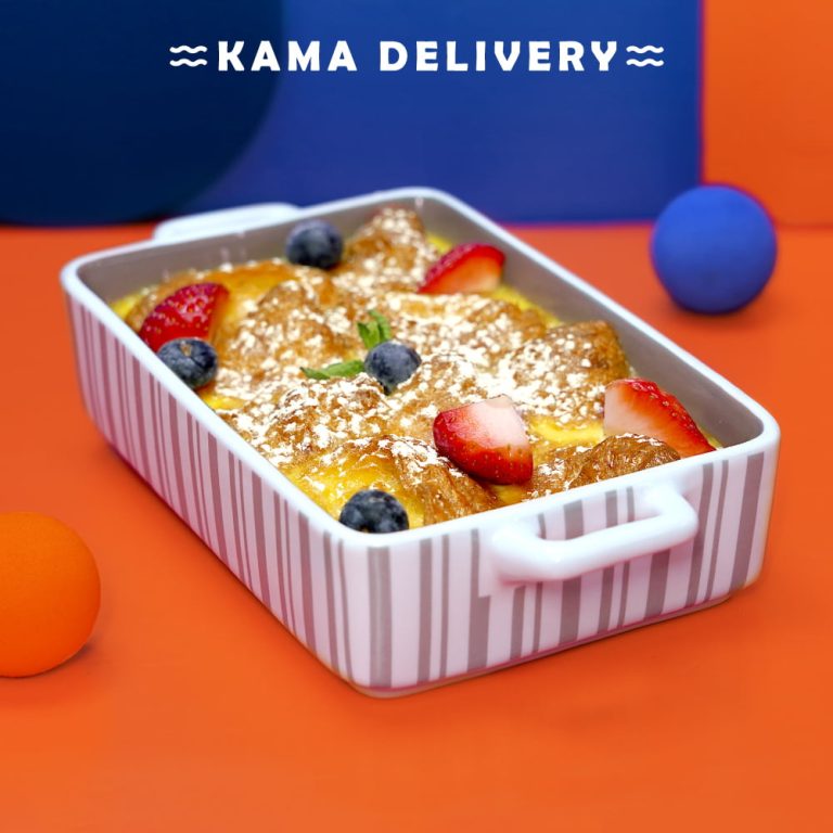 French Mochi Bread Pudding| À la carte catering Dessert| Kama Delivery