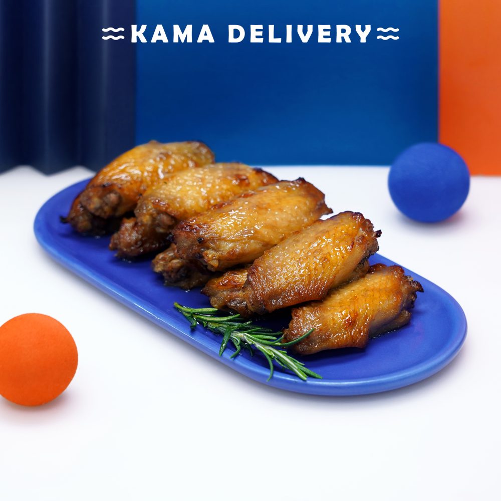 蒜香蜂蜜雞中翼|單點到會小食|Kama Delivery