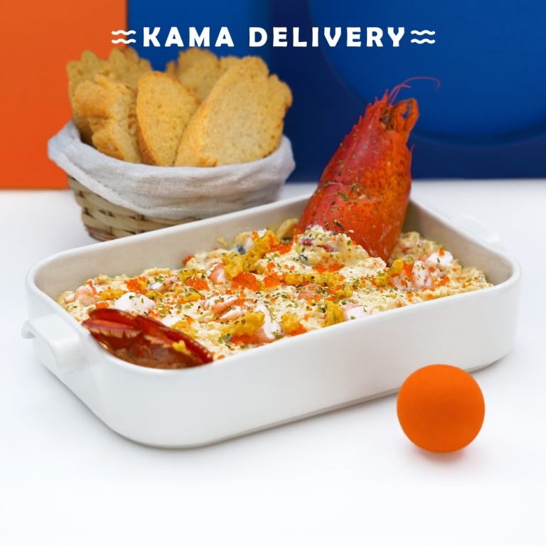 海膽野菌忌廉醬燴龍蝦配法包｜單點到會海鮮｜Kama Delivery