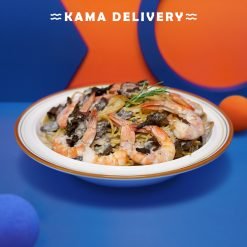 牛肝菌炒虎蝦意大利粉｜到會外賣意粉｜Kama Delivery