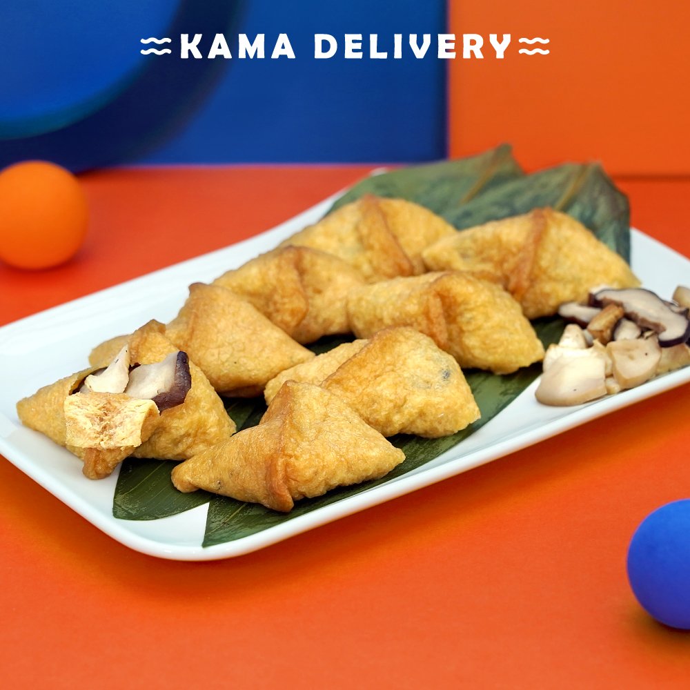日式雞脾菇釀豆腐皮｜到會外賣小食｜Kama Delivery