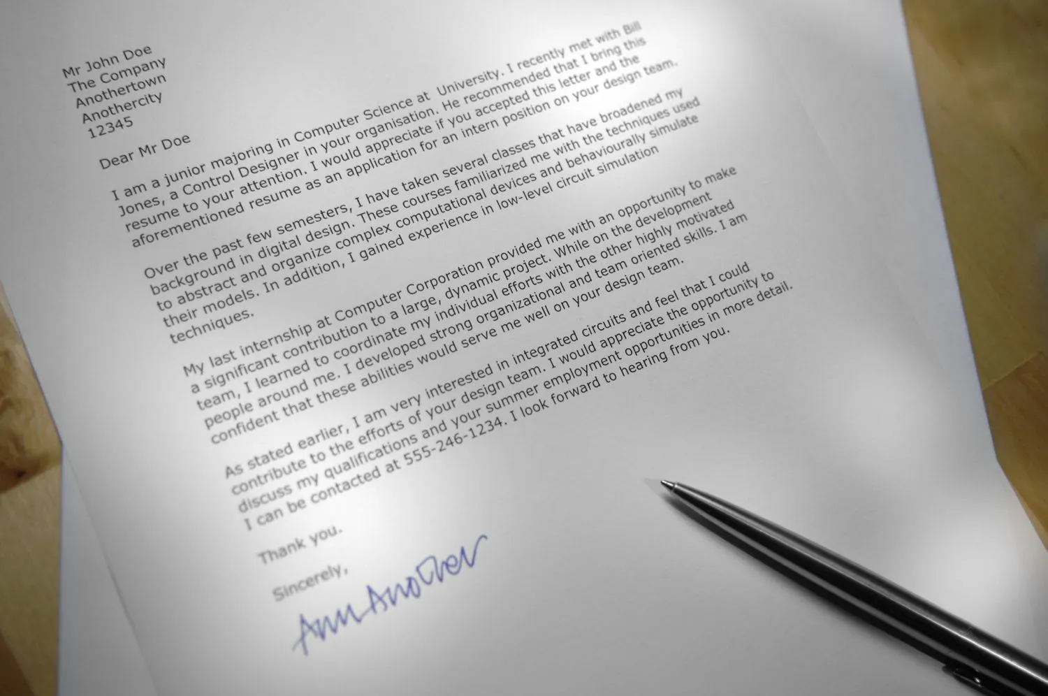 Cover Letter