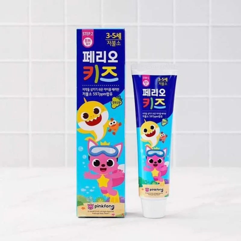 Perioe x Pinkfong Baby Shark Tooth Paste / Pasta Gigi Ori Korea