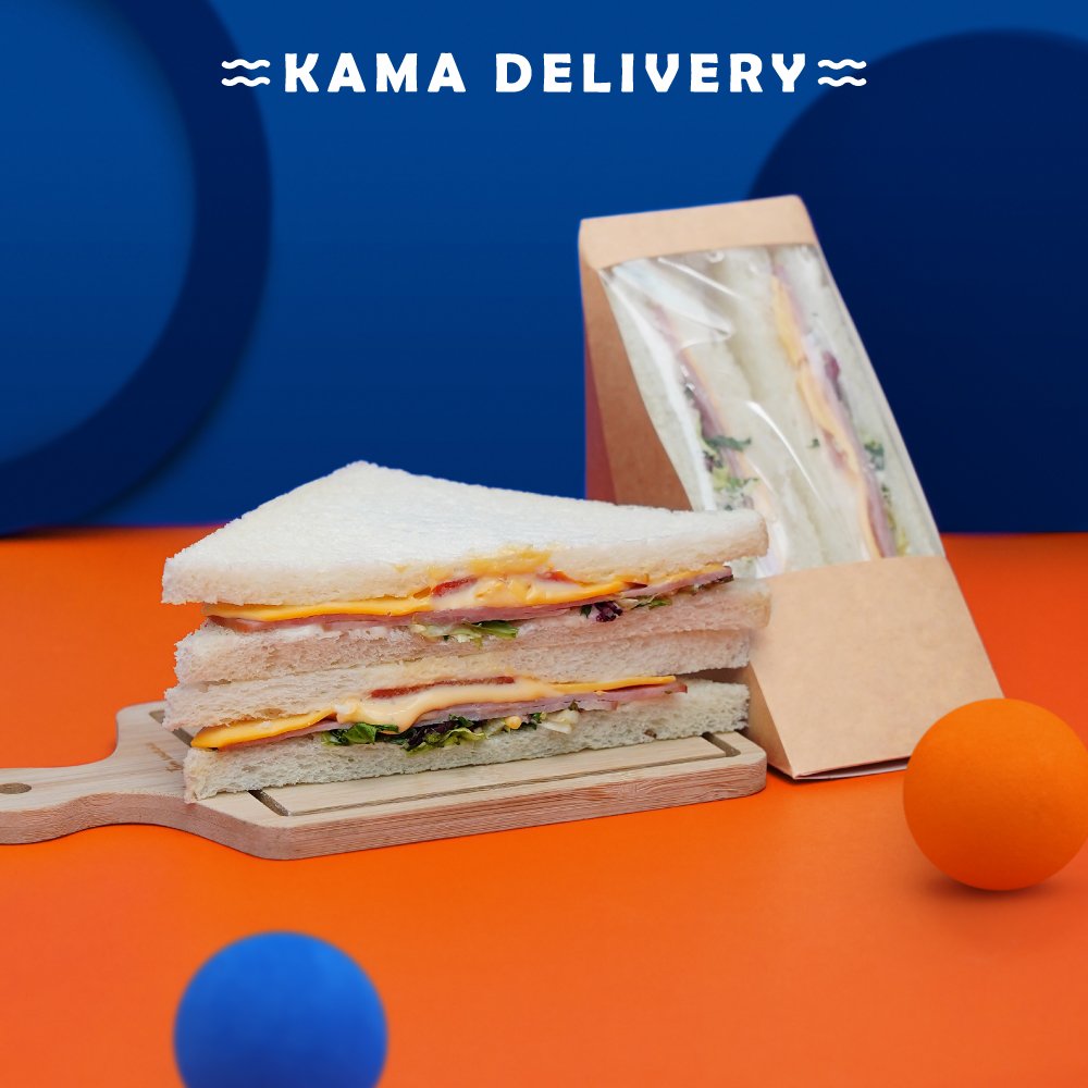 Cheesy Smoked Ham Sandwiches| Pre-packed-Sandwich| Kama Delivery