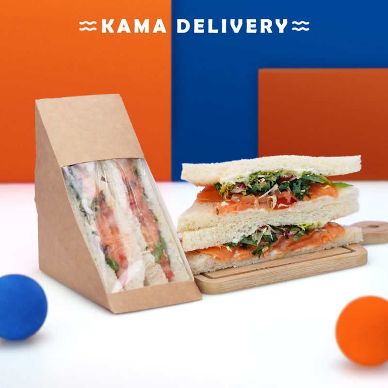 煙三文魚三文治｜盒裝三文治｜Kama Delivery
