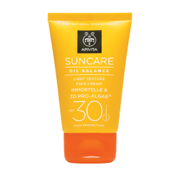 Apivita 平衡油脂防曬面霜 Oil Balance Light Texture Face Cream SPF 30 - High Protection