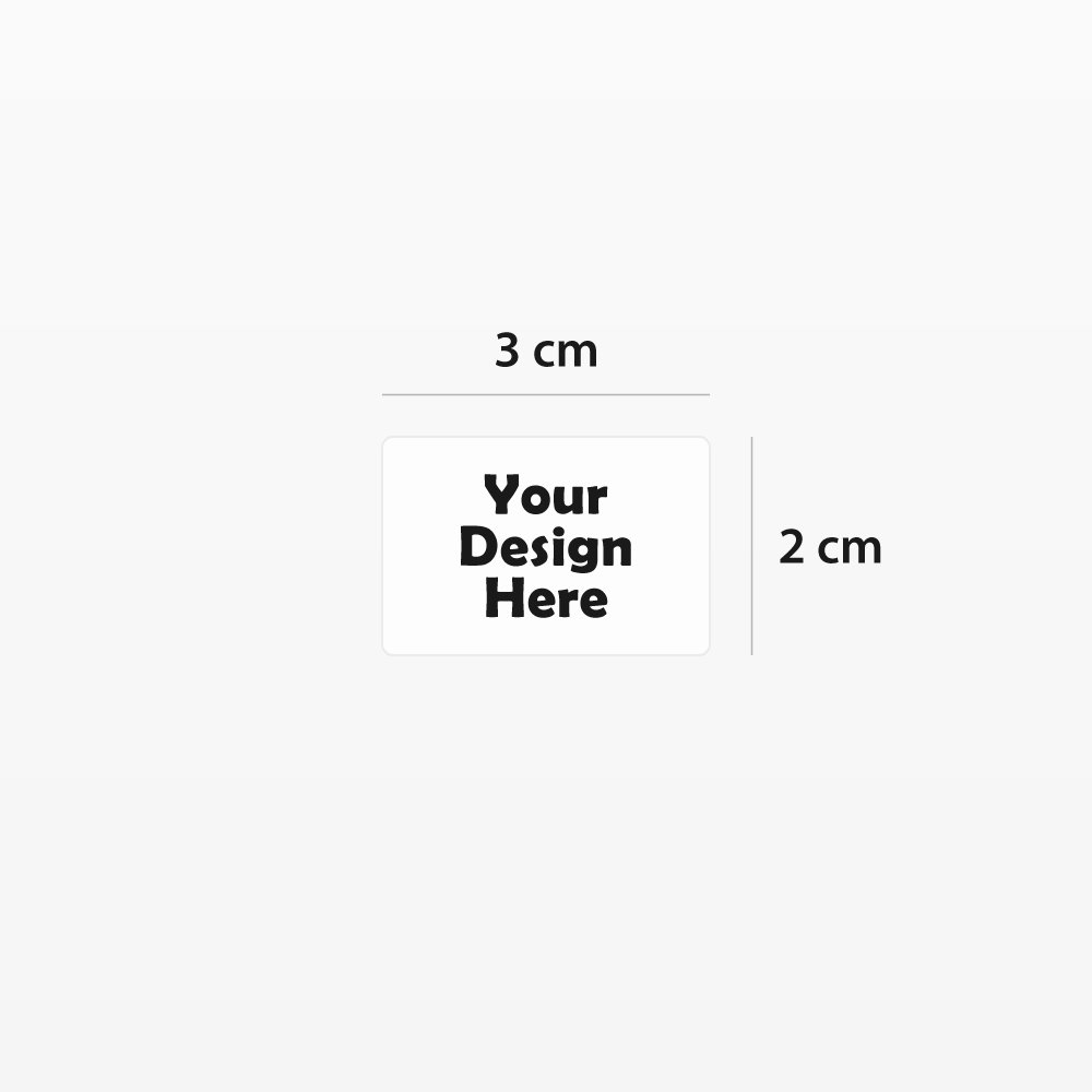 Rectangular Clear Sticker Sizes | Custom Decorations | Kama Delivery Catering and Takeout Service