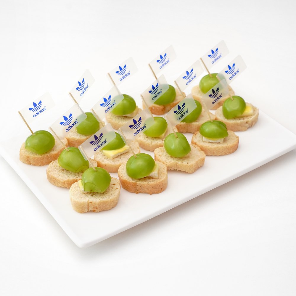 Rectangular Clear Toothpick Flags (4x2 cm) | Custom Decorations | Kama Delivery Catering and Takeout Service