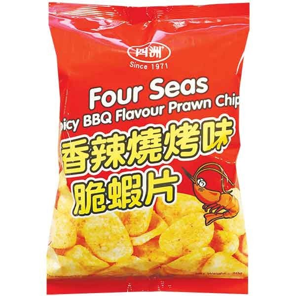 四洲香辣燒烤味脆蝦片
