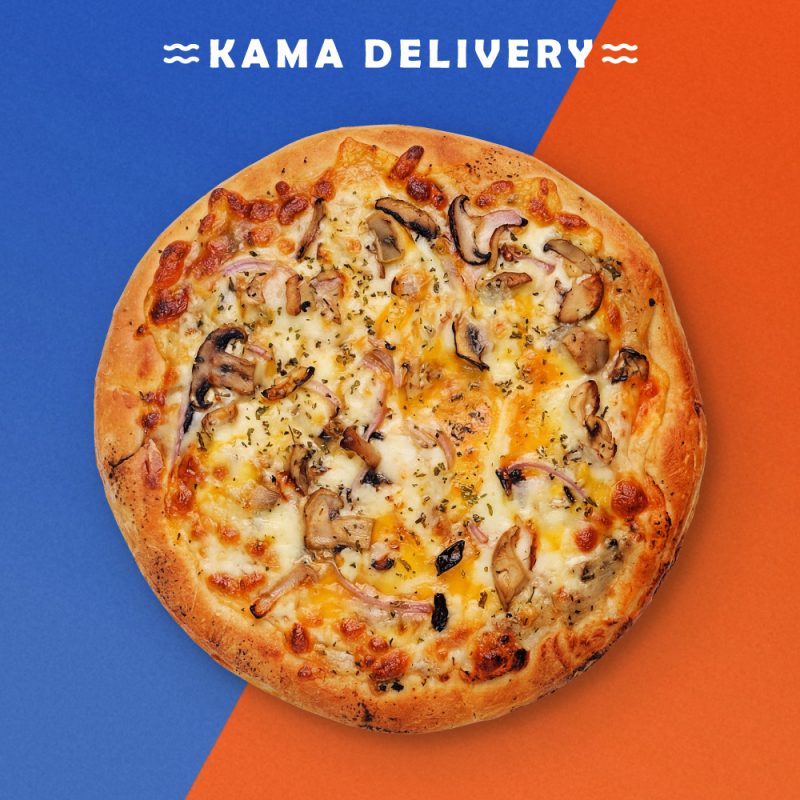 Kama Delivery 黑松露野菌薄餅俯視圖