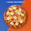 Kama Delivery Hawaii Pineapple & Sausages PizzaTop View