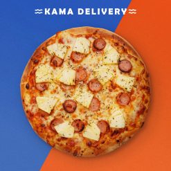 Kama Delivery 夏威夷菠蘿腸仔薄餅俯視圖