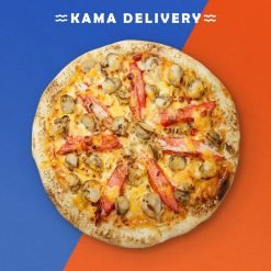 Kama Delivery 日式明太子海鮮薄餅俯視圖