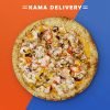 Kama Delivery Scallops & Crab Stick Pizza with Thousand Island DressingTop View