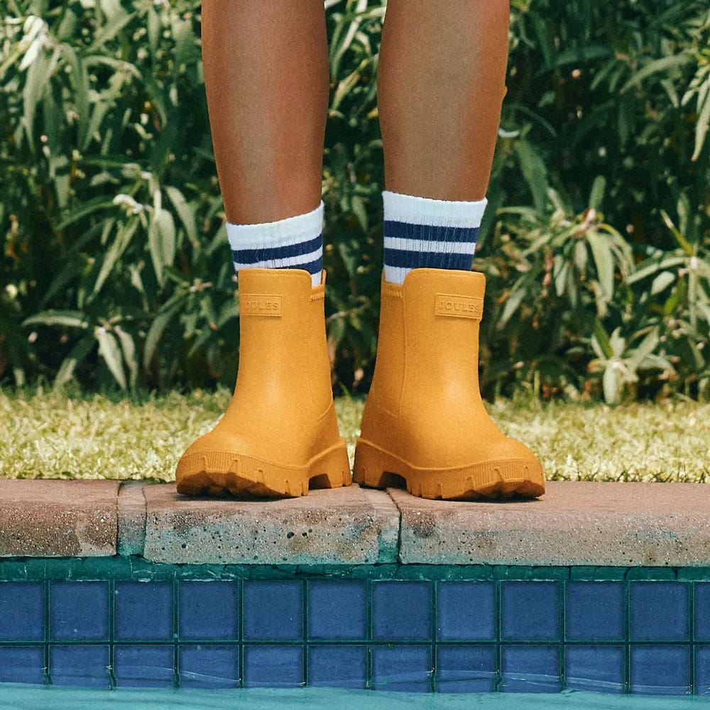 英國品牌 Joules 黃色短筒雨靴
