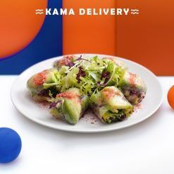 櫻花蝦牛油果蟹肉米紙卷